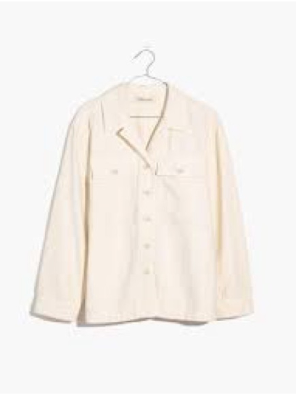 Madewell Cream Button-Front‎ Jean Jacket